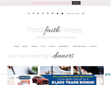 Tablet Screenshot of foodfaithfitness.com